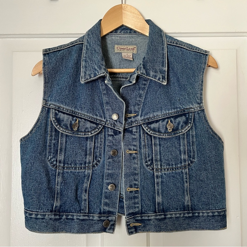 Vintage Great Land Denim Vest | small